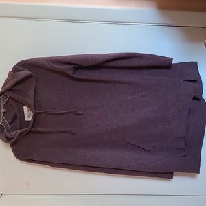 Marled purple hoodie tunic